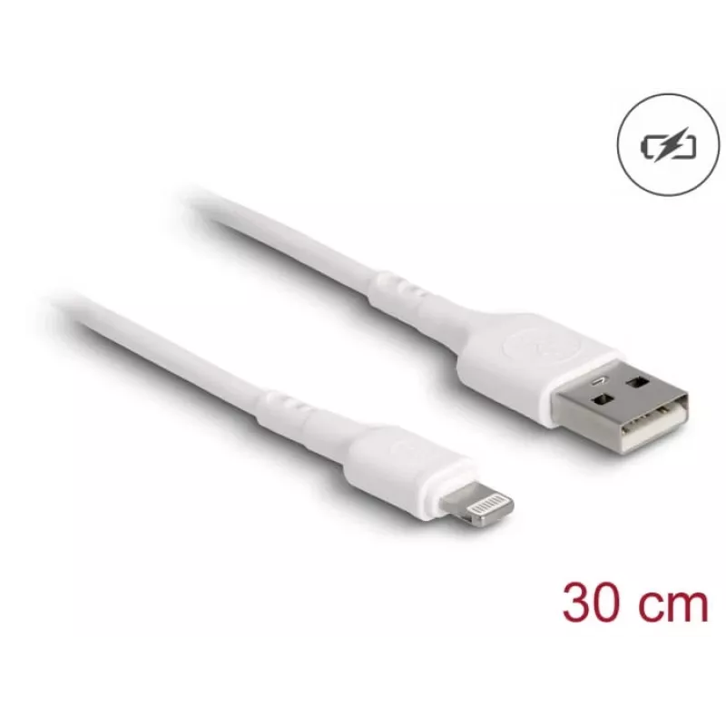 USB nabíjací kábel DeLOCK 87866 pre iPhone iPad iPod 30 cm