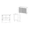 2D komoda ONDA 98x45xV85 zelená