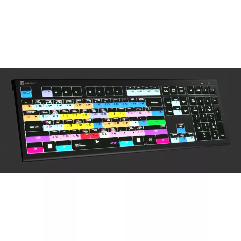 LogicKeyboard Astra 2 Pro Avid Media Composer podsvietená strihová klávesnica, UK, PC