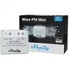 Inteligentný spínač Shelly Qubino Wave PM Mini, 1-kanálový, pod omietku, Z-Wave, bezdrôtový, 110–240 V AC / 24–30 V DC, sivý