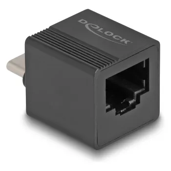 DeLOCK USB Type-C adaptér na Gigabit LAN mini čierny