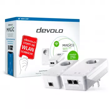 devolo Magic 2 WiFi next Powerline štartovacia sada 1x devolo Magic 2 WiFi next adaptér, 1x devolo Magic 2 LAN adaptér