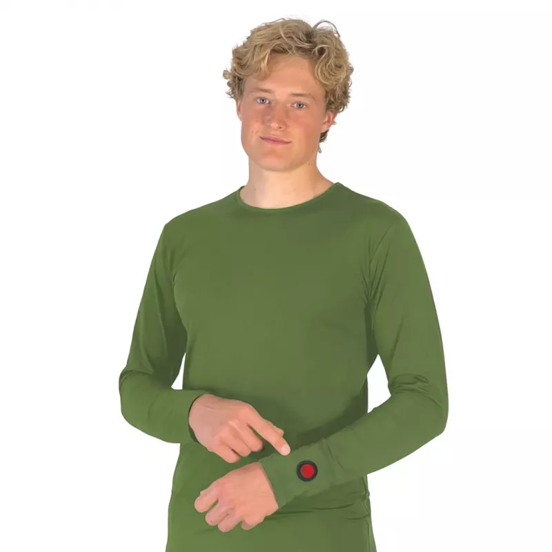 Blúzka Glovii GJ1CXL okrúhly výstrih dlhý rukáv elastan polyester