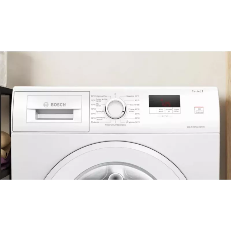 Práčka s predným plnením Bosch WGE02201PL — 8 kg, 1200 ot/min, 55 l bubon, LED displej, invertor