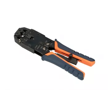 Extralink RJ45 krimpovacie kliešte 4P+6P+8P s račňou pre modulárne konektory, 1 ks