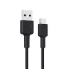 AUKEY CB-CD30 kábel USB-A na USB-C 0,9 m, nylonový oplet, 60W PD, 3A, čierny