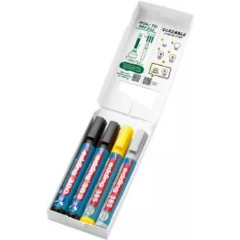 Flipchartové fixky Edding 385/380/383 sortiment farieb 1,0–5,0 mm hrúbka stopy
