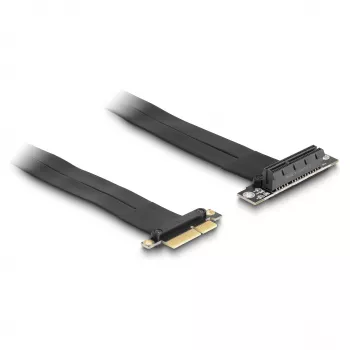 DeLOCK riser karta PCI Express x4 konektor samec na x4 slot 90° zahnutá s káblom 30 cm