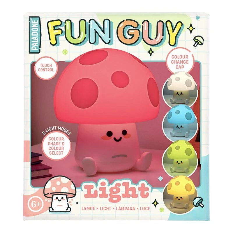 Stolná lampa Paladone Fun Guy Mushroom Light – netradičná LED nočná lampa v tvare huby