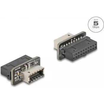 Delock 67238 adaptér USB 5 Gbps, zásuvka pin header na vnútornú zásuvku Type-E Key A
