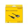 DeLOCK USB 2.0 na sériový RS-232 adaptér 50 cm FTDI čierna