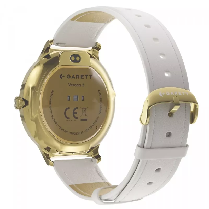 Smartwatch Garett Verona 2 Gold Steel s Bluetooth a meračom srdcového tepu
