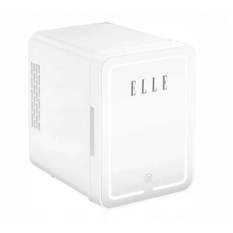 Mini chladnička s LED zrkadlom na líčenie Elle ESDAFX04WHEU 4 l biela