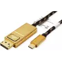 ROLINE 11.04.5848 USB grafický adaptér 4096 x 2560 pixelov čierny - zlatý (11.04.5848)