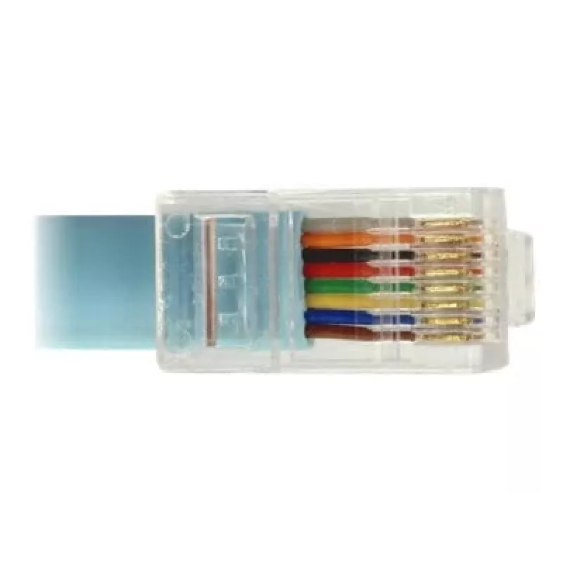 Delock konzolový adaptérový kábel USB 2.0 na sériový RS-232 RJ45, 3 m, modrý