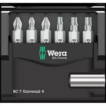 Wera sada bitov 7-dielna Bit-Check 7 Universal 4 05135810001 Phillips Phillips, Phillips Pozidriv, vnútorný Torx (05135810001)