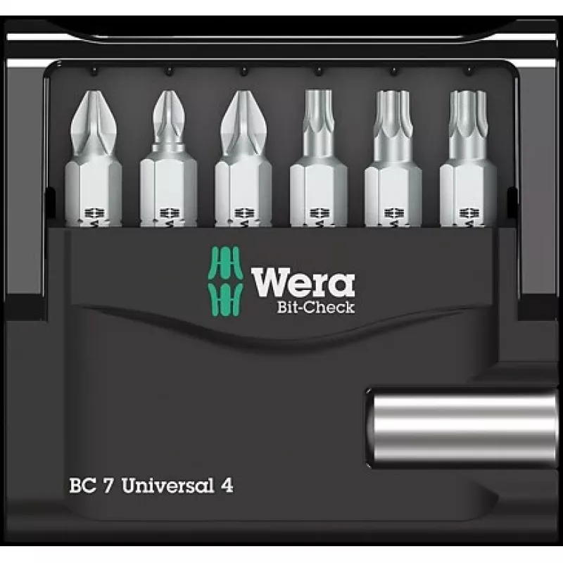 Wera sada bitov 7-dielna Bit-Check 7 Universal 4 05135810001 Phillips Phillips, Phillips Pozidriv, vnútorný Torx (05135810001)
