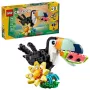 Stavebná hračka LEGO Creator 3-in-1 Divé zvieratá tropický tukan set 31173