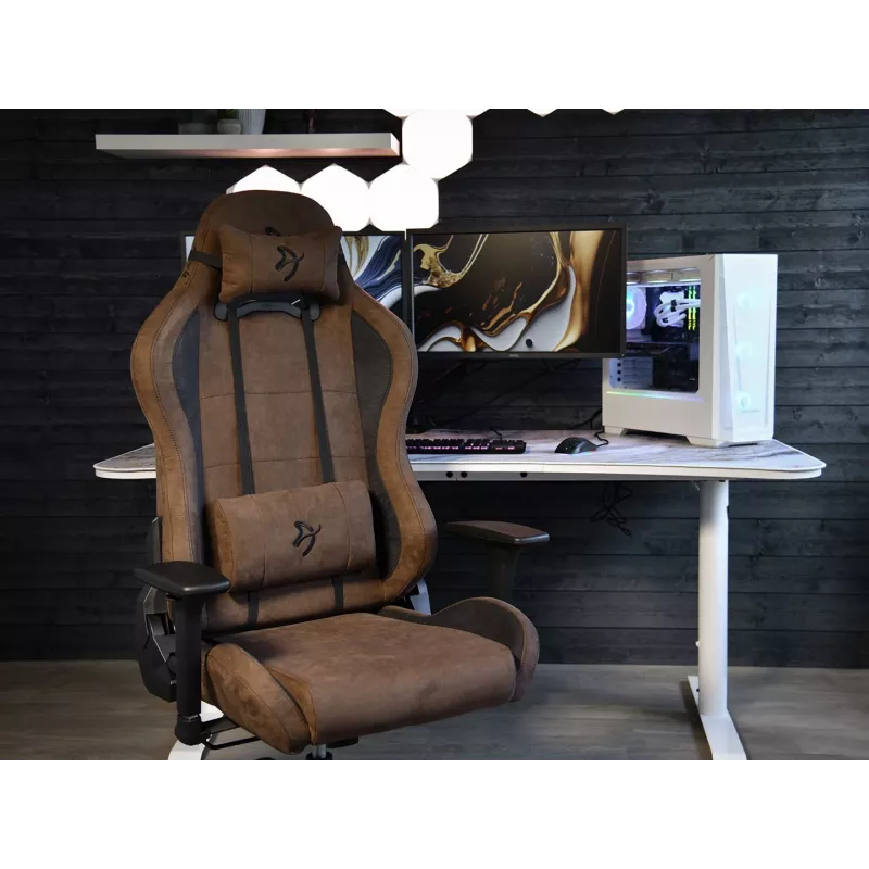 Herná stolička Arozzi Torretta SuperSoft – ergonomická hnedá, podporný dizajn
