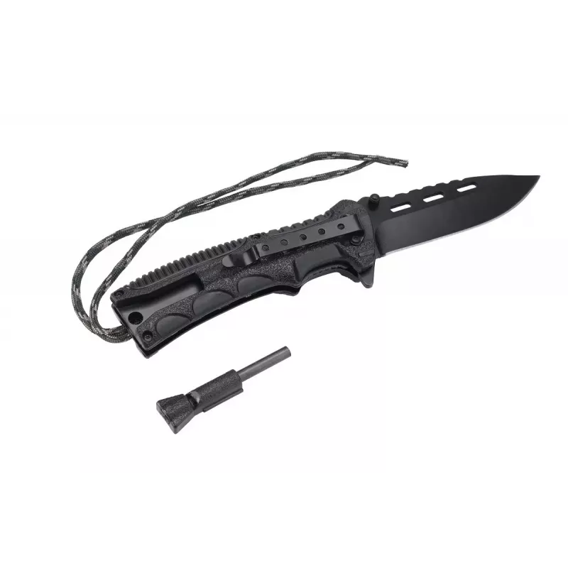 Survival nôž AZYMUT Survival Fire Starter — pevný kempingový nôž s integrovaným kresadlom