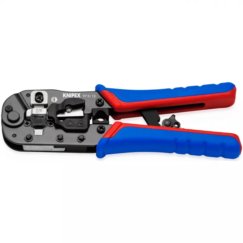 Knipex 97 51 13 krimpovacie kliešte na káble čierne, modré, červené