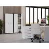 OLIV 2D CLOSED SHELVING UNIT, antracit/biela sada