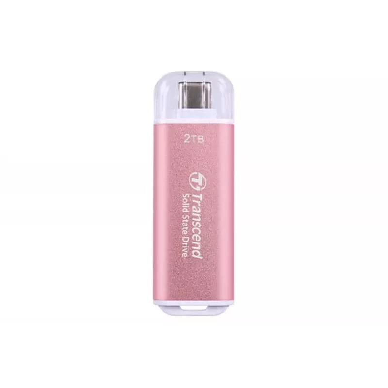 Transcend ESD300P 2 TB prenosný SSD, USB-C 10 Gb/s, ružový, TS2TESD300P