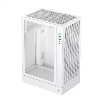 PC skriňa DeepCool CH170 PLUS WH Midi Tower — biela, tvrdené sklo, podpora Micro ATX/Mini-ITX, GPU do 34,2 cm, výška CPU chladiča 164 mm