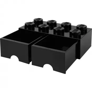 Zásuvka LEGO Room Copenhagen Brick 8 čierna – úložná zásuvka na LEGO kocky