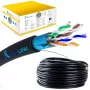 Sieťový kábel Extralink Twisted Pair CAT5E FTP (F/UTP) V2 Outdoor 305M Čierny