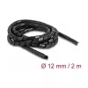 DeLOCK špirálová hadica flexibilná 2 m x 12 mm čierna polyetylén