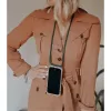 Obal na telefón na krk Lookabe loo014 pre iPhone XR – zlato-zelené ochranné puzdro s pásikom