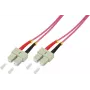 LogiLink - patch kábel - SC multimode (M) na SC multimode (M) - 1 m - optické vlákno - duplex - 50/125 mikrometrov - OM4 - bez halogénov - fialový heather