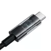 USB-A na USB-C kábel Baseus Gem 1m 100W rýchle nabíjanie, nylonový plášť, čierny