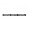 Patch panel 1U LANBERG PPS5-1024-B — 24-portový RJ-45 Cat5, kov, čierny, racková montáž