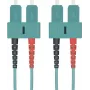 Optický patch kábel helos 50/125 µm OM3 SC 15 m duplex aqua