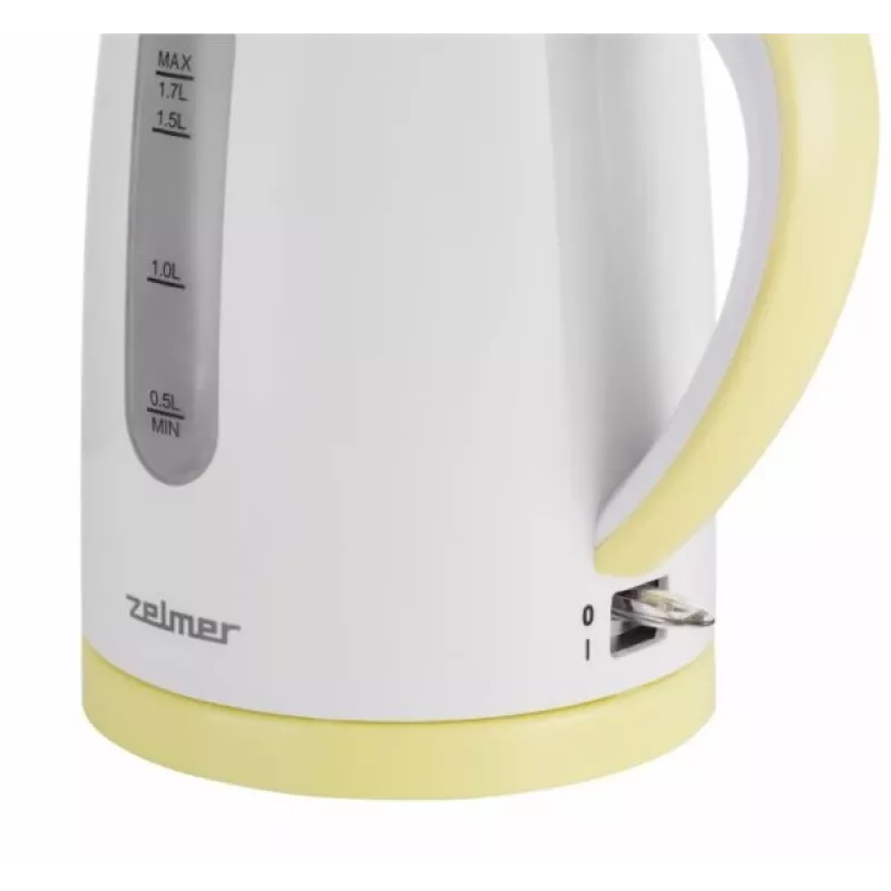 Rýchlovarná kanvica Zelmer 1,7 L 2200 W biela žltá
