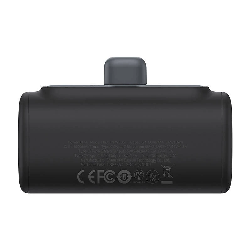 Baseus Compact P10068306113-00 lítium-iónová powerbanka 5000 mAh čierna