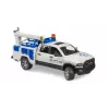 Auto Dodge RAM 2500 Service s otočným svetlom a žeriavom BRUDER 02509