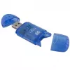 Titanum TA101B externá čítačka kariet, USB 2.0, MicroSDHC/miniSD/MMC/SD/SDHC, modrá