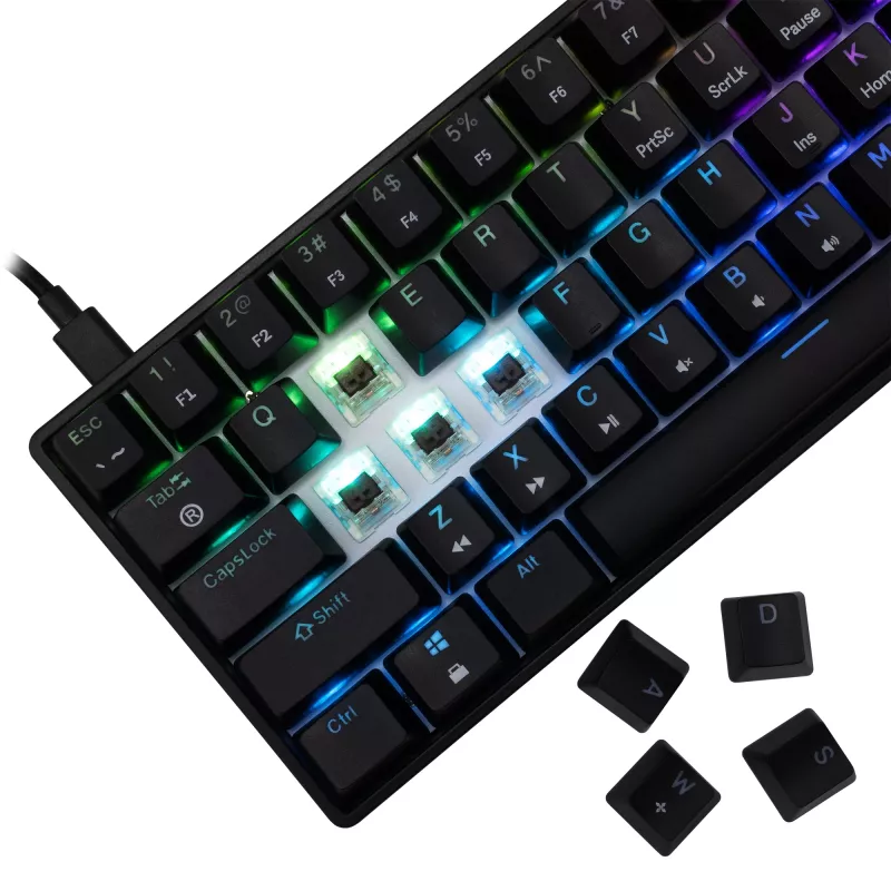 Mechanická klávesnica White Shark Shinobi-2 čierna US-layout s Brown-Switches