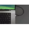 HYPER HyperJuice 240W silikónový USB-C na USB-C kábel (1,8m/2m) - čierny