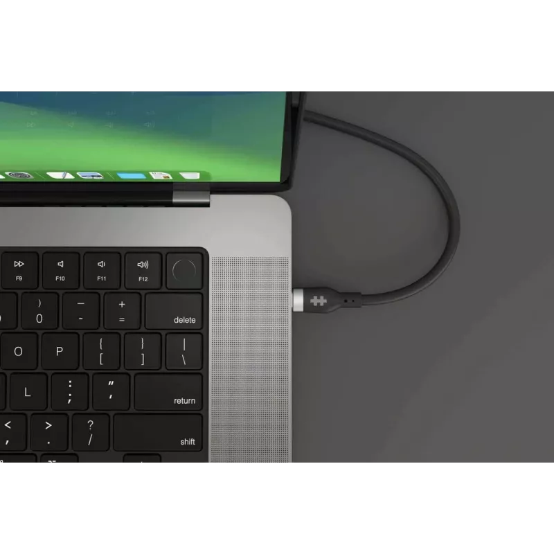 HYPER HyperJuice 240W silikónový USB-C na USB-C kábel (1,8m/2m) - čierny
