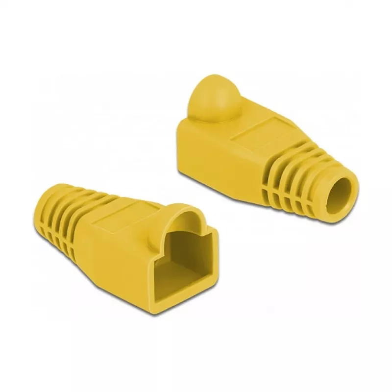 Odľahčenie ťahu pre RJ45 konektor DeLOCK 86723 žltý 20 ks