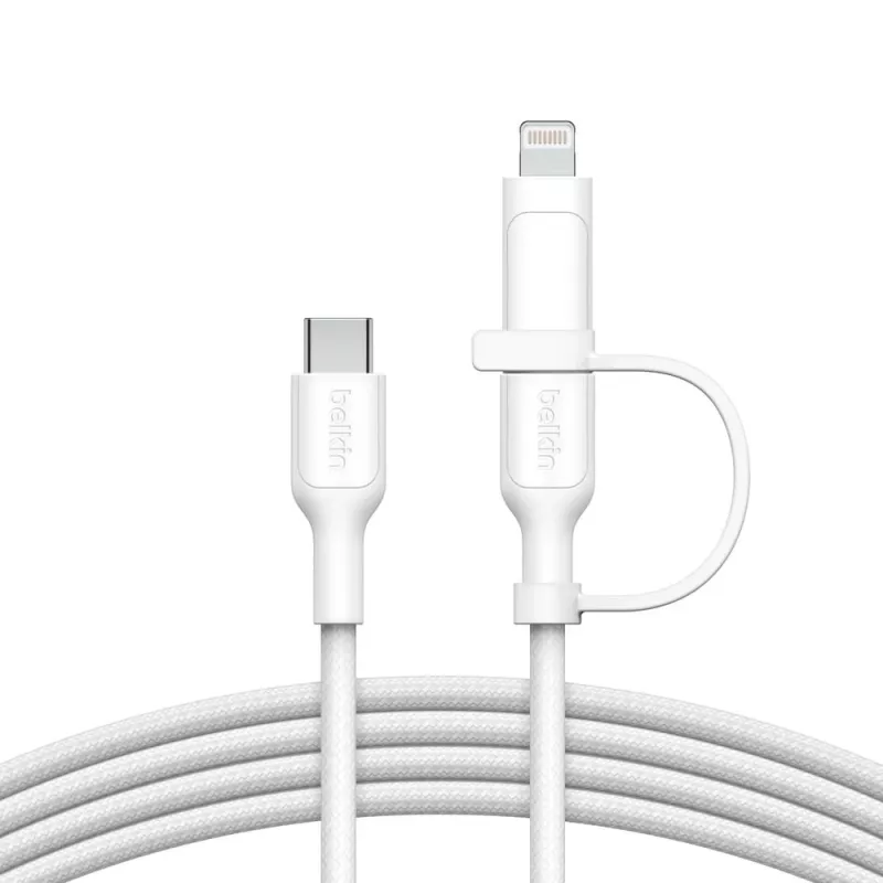 USB kábel Belkin BoostCharge Pro 1,5 m USB-C USB-C/Lightning biely