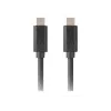 Kábel USB-C na USB-C LANBERG CA-CMCM-32CU-0010-BK — USB 3.2 Gen 2, 1 m, čierny, 100 W nabíjací výkon, 4K video
