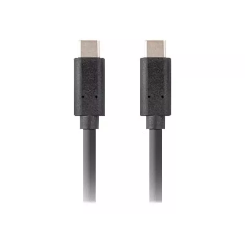 Kábel USB-C na USB-C LANBERG CA-CMCM-32CU-0010-BK — USB 3.2 Gen 2, 1 m, čierny, 100 W nabíjací výkon, 4K video
