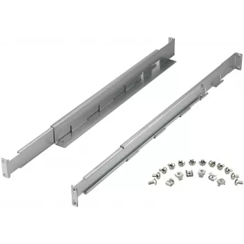 Sada rackových líšt PowerWalker 10120531 — strieborná, šírka 550 mm, výška 140 mm, hĺbka 70 mm, podporuje hĺbku racku 78–120 cm, hmotnosť 3,1 kg