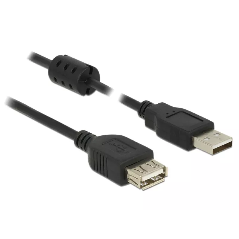 DELOCK predlžovací kábel USB 2.0 Type-A samec > USB 2.0 Type-A samica 0,5 m čierny