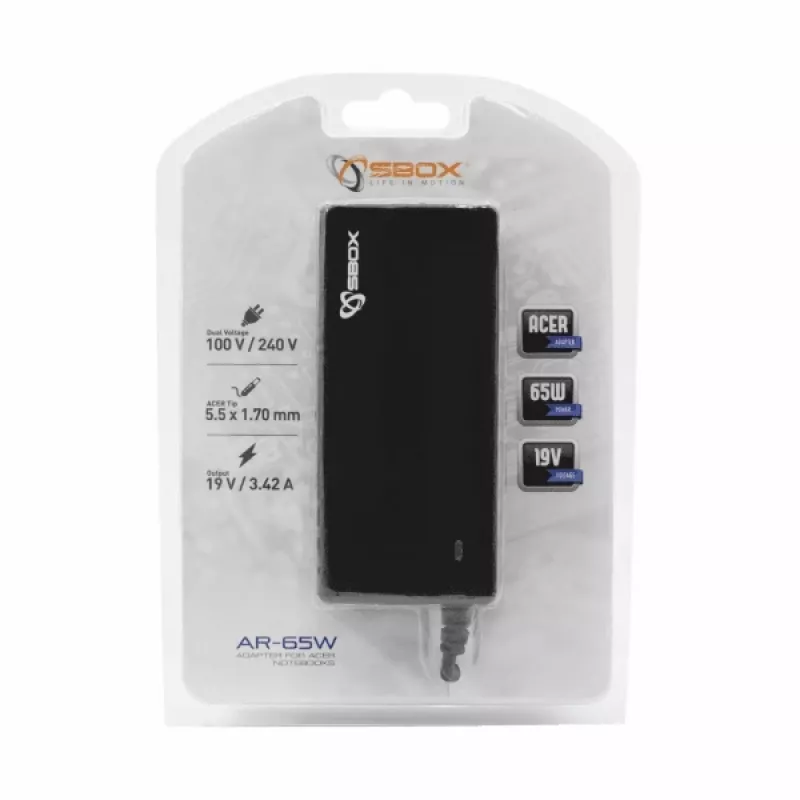 Sbox adaptér pre notebooky Acer AR-65W